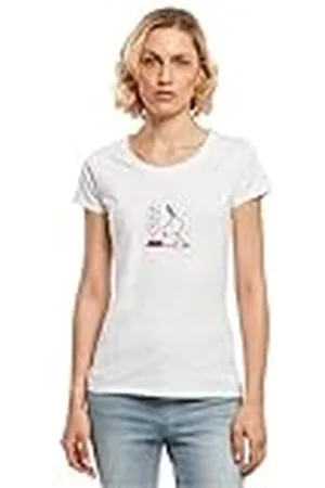Merchcode Mp0004843-ladies Peanuts Hungry Snoopy Basic tee Camiseta, , L Mujeres