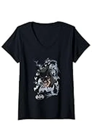 DC Comics Originals Mujer Batman Shouts Lightning Bats Camiseta Cuello V