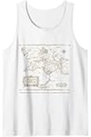 Lord of the Rings Mapa de la Tierra Media Rohan Y Gondor Arte Fantasía Camiseta sin Mangas