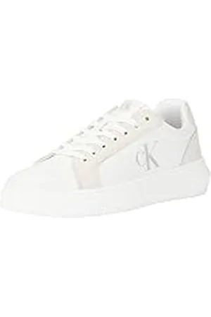 Calvin Klein Jeans CHUNKY CUPSOLE LTH MG LTH Zapatillas deportivas Mujer, Blanco (Bright White/Creamy White), 41 EU