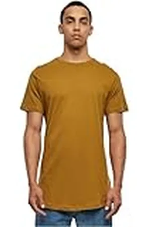 Urban classics Shaped Long Tee, Camiseta Hombre, Marrón , XS