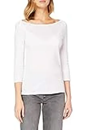 Benetton Maglia M/L, Camiseta Mujer, Blanco (Bianco Ottico 101), S