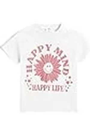 Koton Glittery Printed Short Sleeve T-Shirt Crew Neck Cotton, Camiseta Niñas,