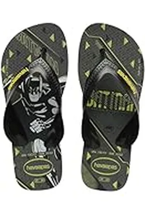 Havaianas Kids Max Herois, Sandalias Niños, Black/Yellow, 23/24 EU