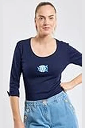 Armor.lux Armor-lux T-Shirt Poissons Manches 3/4 Et Col Rond En Coton Léger Femme Suéter, , L para Mujer
