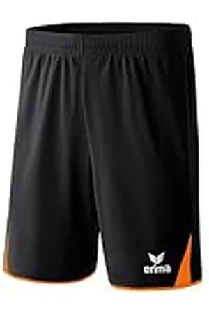 Erima Classic 5 Cubos Pantalón Corto, Hombre, Negro/Naranja, XL