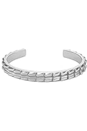 Diesel Pulsera para Hombre Apilables, Longitud: 170mm, Ancho: 8,4mm Plata Pulsera de Acero Inoxidable, DX1395040