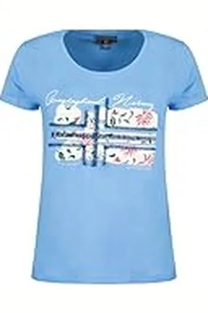 Geographical Norway Jepson Lady Camisetas, Bleu, M para Mujer