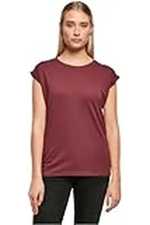 Build Your Brand Ladies Extended Shoulder tee Camiseta, , XS para Mujer