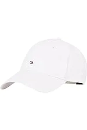 Tommy Hilfiger Gorra Mujer Essential Flag Soft de algodón, Blanco (Optic White), Talla Única