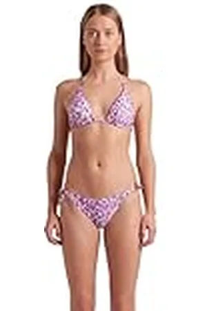 Arena Water Prints Bikini Mujer, Traje de Baño en Tejido Elástico Reciclado de Secado Rápido, Bikini para Playa y Piscina con Copas Extraíbles, Top y Braguitas con Lazos