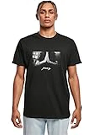 Mister Tee Camiseta Pray de Mangas Cortas para Hombre con Estampado Frontal, Moda Urbana Callera, en Algodón, Distintos Colores, Tallas XS-5XL