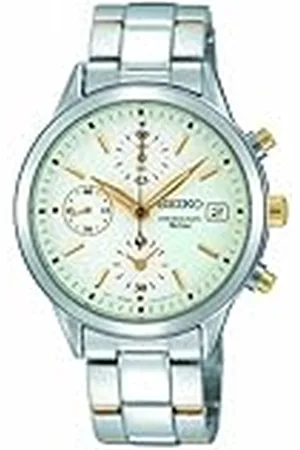 Seiko SNDY41P1 - Reloj cronógrafo de mujer de cuarzo con correa de acero inoxidable multicolor (cronómetro) - sumergible a 50 metros