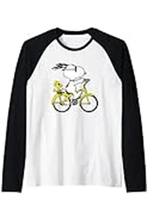 Peanuts Bicicleta de montar Snoopy & Woodstock Camiseta Manga Raglan