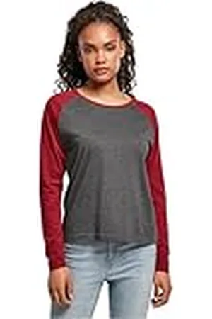 Urban classics Tb4539-ladies Contrast Raglan Longsleeve Camiseta, , XXL Mujeres