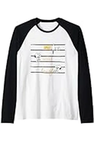 Peanuts Snoopy Woodstock Smile Giggle Laugh Camiseta Manga Raglan