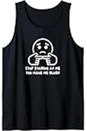 Shy Deja de mirarme Me haces sonrojar nervioso Camiseta sin Mangas