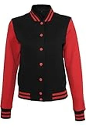 Build Your Brand Ladies Sweat College Jacket Chaqueta Varsity, Mujer, , XL