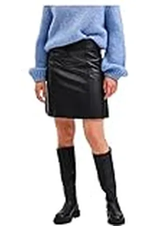 SELECTED Slfnew Ibi MW Noos-Falda de Piel, , 44 para Mujer