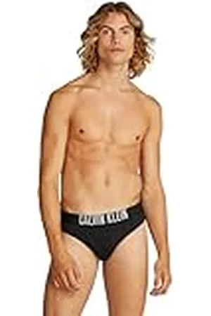 Calvin Klein Bañador Hombre Brief con logotipo en la cintura, Negro (Pvh Black), M