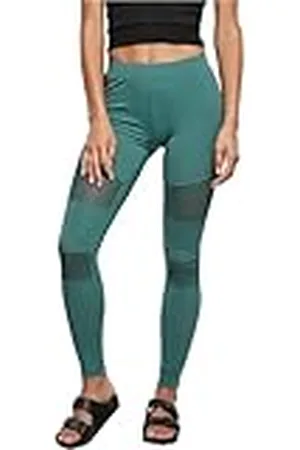 Urban classics Ladies Tech Mesh Leggings mujer elásticos para deporte, con 4 insertos de malla funcional, corte clásico, pantalones de deporte, cintura elástica.