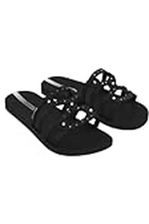 Ipanema Glow Slide Fem, Sandalias deslizantes Mujer, Negro, Negro y Plateado, 39 EU