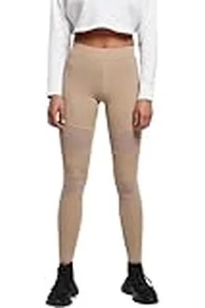 Urban classics Ladies Tech Mesh Leggings mujer elásticos para deporte, con 4 insertos de malla funcional, corte clásico, pantalones de deporte, cintura elástica.