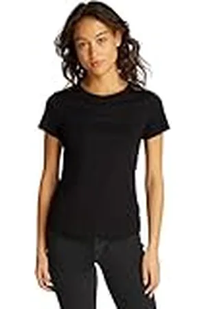 Calvin Klein Camiseta de manga corta Mujer Institutional Graphic Slim Fit, Negro , 3XL