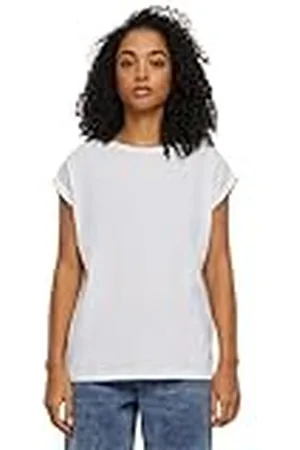 Urban classics Té de tirantes extendidos para mujer, Camiseta Mujer, White, L