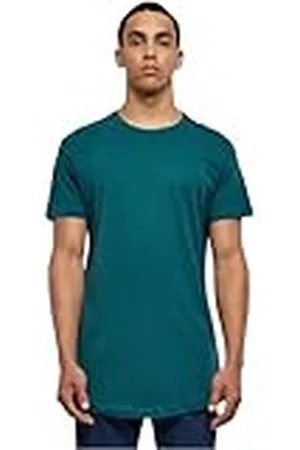 Urban classics Shaped Long Tee, Camiseta Hombre, Verde , XS