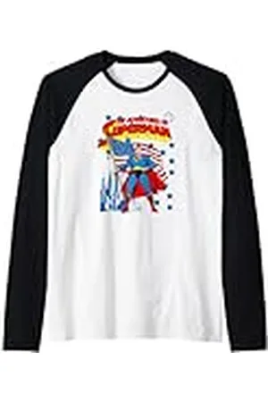 DC Comics Originals Superman Save The World Camiseta Manga Raglan