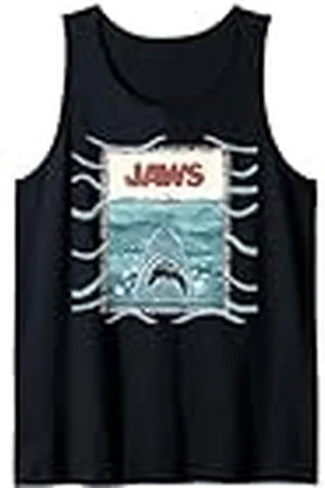 Jaws 50th Anniversary Poster Retro Waves Front & Back Camiseta sin Mangas
