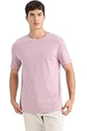 DeFacto Herren Basic Klassisches T-Shirt für Männer Camiseta, , L Hombres