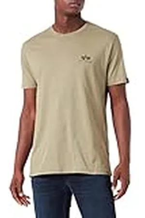 Alpha Industries Backprint T Camiseta, Verde (Olive/Black-154), M para Hombre
