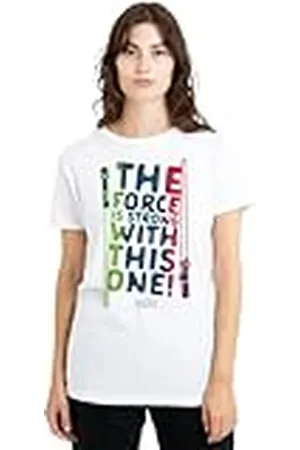 STAR WARS Force is Strong Ladies T Shirt, White Camiseta, , M para Mujer