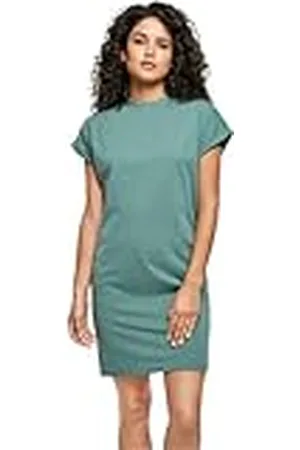 Urban classics Tb4364-ladies Organic Cotton Cut On Sleeve tee Dress Vestido, , M Mujeres