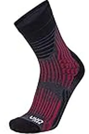 UYN Lady Trekking Wave Socks Calcetines, Mujer, Gris Piedra/Burdeos, 35/36