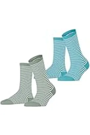 ESPRIT Fine Line Multipack W So algodón estampados 2 pares, Calcetines Mujer, , 35-38