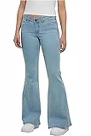 Urban classics Ladies Organic Low Waist Flared Denim Pantalones, , 26W para Mujer