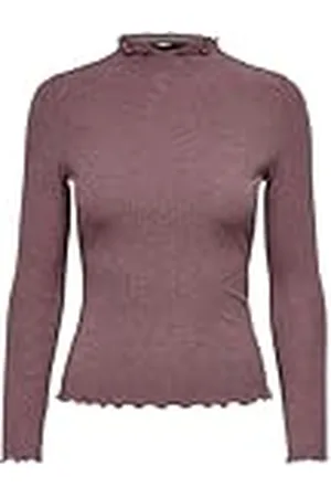 ONLY Onlemma L/S High Neck Top Noos Jrs Camiseta, marrón Rosa/Detalle: Mezcla, XL para Mujer