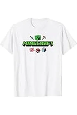 Minecraft Creeper And Pig Text Logo Camiseta