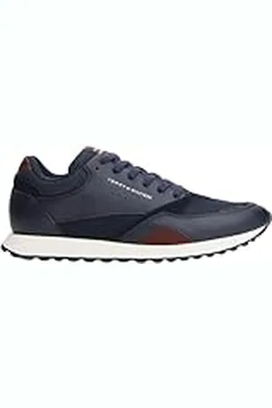 Tommy Hilfiger Runner Sneaker Hombre New Eva Mix de Piel, Azul (Desert Sky), 44