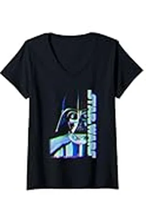 STAR WARS Mujer Darth Vader Glitch Camiseta Cuello V