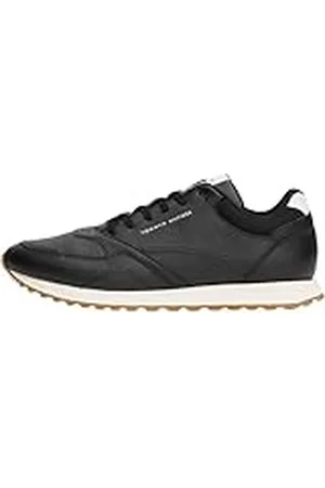 Tommy Hilfiger Runner Sneaker Hombre New Eva de Piel, (Black), 41