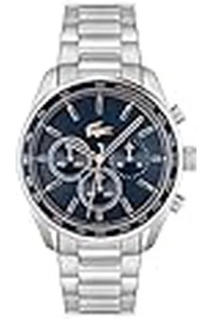 Lacoste Reloj Cronógrafo de Cuarzo para Hombre Colección Boston con Correa de Acero Inoxidable Plateada - 2011380
