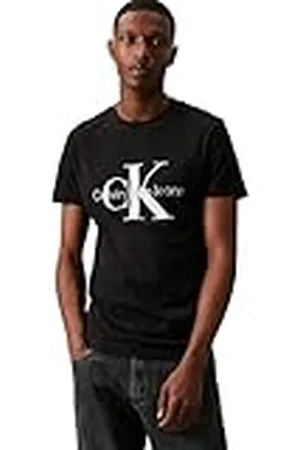 Calvin Klein Jeans CORE MONOLOGO SLIM TEE J30J320935, Camisetas de Manga Corta para Hombre, Ck Black, XXS
