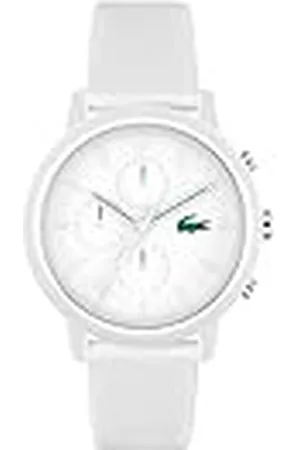 Lacoste Reloj Cronógrafo de Cuarzo para Hombre Colección .12.12 Chrono con Correa de Silicona Blanca - 2011246