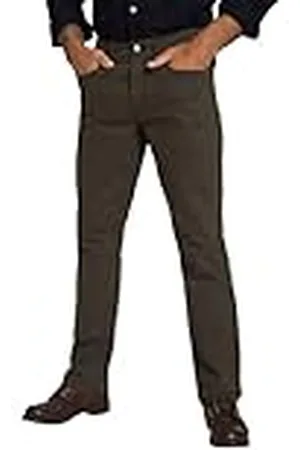 JP 1880 Pantalones de Sarga, Ajuste Abdominal, 5 Bolsillos, Corte Regular Chino, Azul Oscuro, 52W x 34L para Hombre