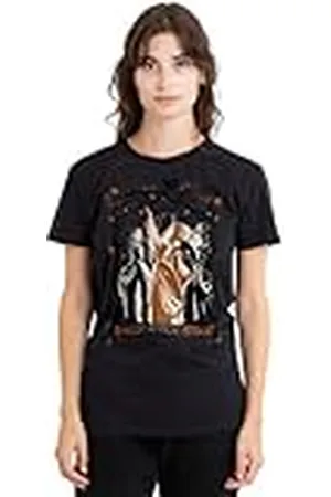 Disney Hocus Pocus 2, Amuck Sandersons Fall Scene Ladies T Shirt, Black Camiseta, , XL para Mujer