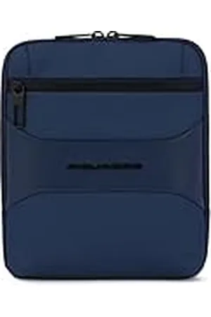 Piquadro IPad® 8.3" pocket crossbody bag in recycled fabric with RFID anti-fraud protection and pocket for CONNEQU, AZUL, , S, Crossbody